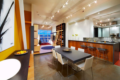 Minimalist dining room photo in Raleigh