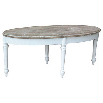 Coffee Table Cocktail TRADE WINDS PROVENCE Traditional Antique Oval