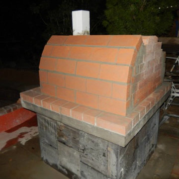 The Brown Family Wood Fired Brick Pizza Oven in California