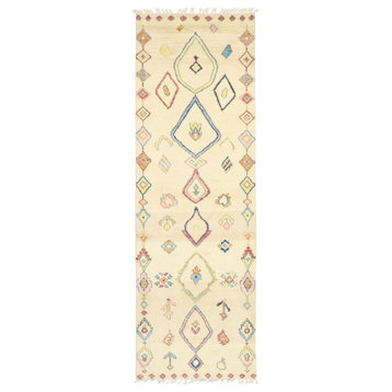 New Colorful Boho Moroccan Rug, 04'00 x 12'02