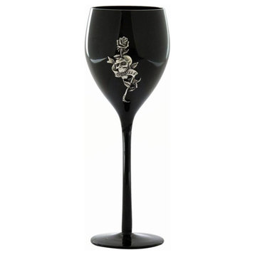 "Love Kills" Wine Glass, Home Accent, Glass and Pure Tin