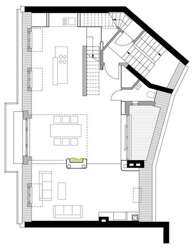 Minimalistisch Grundriss by Bachmann Badie Architekten