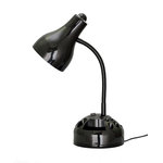 Aspen Creative Corporation - 40041, 1-Light Organizer Desk Lamp, Black, 19" High - Aspen Creative is dedicated to offering a wide assortment of attractive and well-priced portable lamps, kitchen pendants, vanity wall fixtures, outdoor lighting fixtures, lamp shades, and lamp accessories. We have in-house designers that follow current trends and develop cool new products to meet those trends. Product Detail