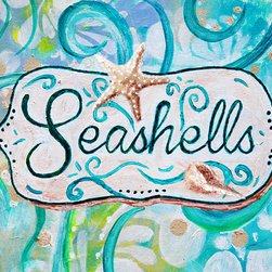 Seashells III canvas print by Jan Marvin Art Studio - Home Decor
