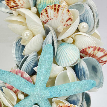 Nautical Seashell Wreath, Blue