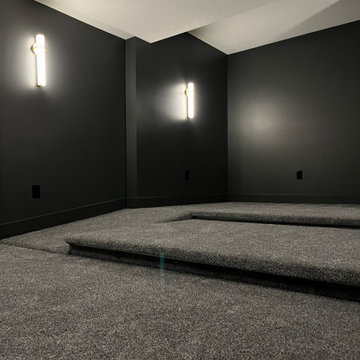 Black and Gold Basement Remodel