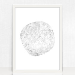 SPHERE ART PRINT - Marble on White - Prints And Posters