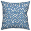 Blue and White Aztec Pattern 16x16 Throw Pillow
