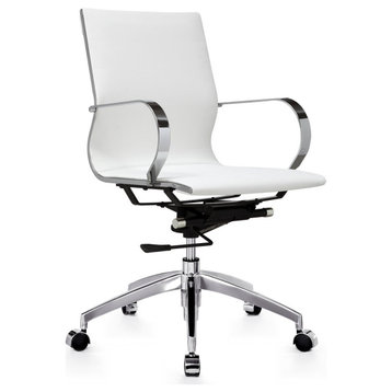 Devin Mid-Back Office Chair, White