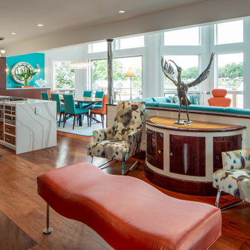 Welcoming Wave Bench and Demi-Lune Cabinet