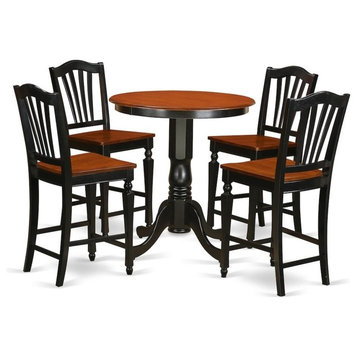 5-Piece Counter Height Pub Set, Pub Table And 4 Bar Stools