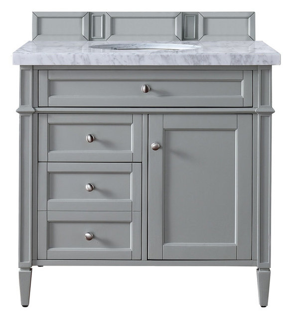 36 Brittany Single Vanity With Absolute Black Top Urban Gray 36 Brittany Single Vanity With Absolute Black Top Urban Gray