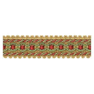 Passamaneria Gimp Treccia Imperial II – Colore Holiday Splendor (3752), 2,5 Cm, Venduta Al Metro, In Rayon, Per Tappezzeria, Cuscini, Paralumi