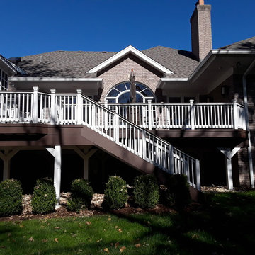 Elevated Gazebo with Timbertech Deck by Burr Ridge, IL Gazebo and Deck Builder.