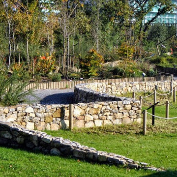 Muros de caliza y gorduras de madera.