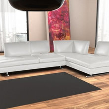Modern Contemporary Leather Sectional White Luna