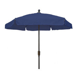 FiberBuilt Umbrellas LLC - Fiberbuilt Umbrellas 7.5 Foot Hexagonal Navy Blue Garden Umbrella - Outdoor Umbrellas
