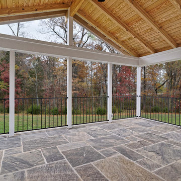 Arlington Flagstone Patio and Screened in Porch