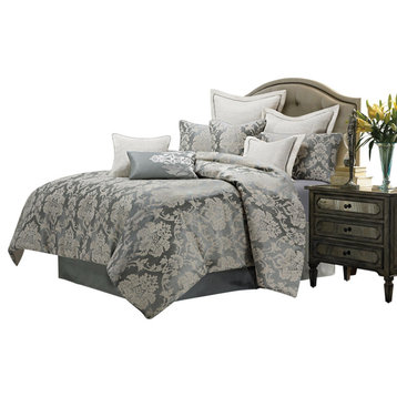 Cambria 10-Piece King Comforter Set - Mineral