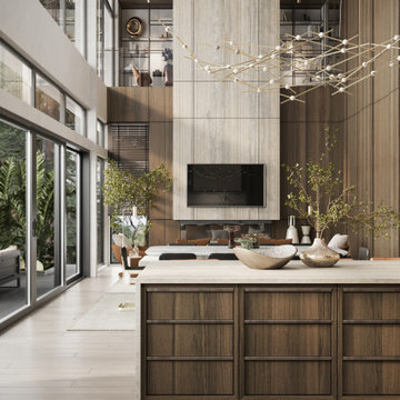 Highlight Harmony — Modern Interior Design with Natural Materials and Light Bala