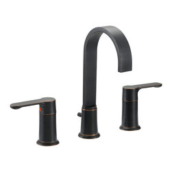 Designers Impressions - Oil Rubbed Bronze Lavatory Widespread Vanity Faucet - Bathroom Sink Faucets