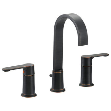 Oil Rubbed Bronze Lavatory Widespread Vanity Faucet