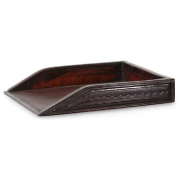 Paper House Leather Desk Tray