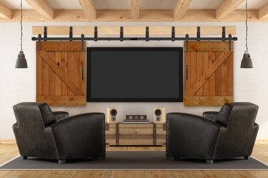 Living room - country living room idea in Seattle