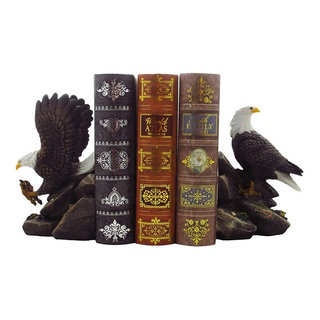 Home 'n Gifts American Bald Eagle Bookend Set Sculptures in Office and