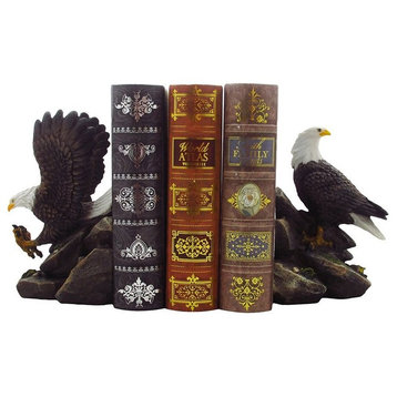 Patriotic American Bald Eagle Bookends, 2-Piece Set