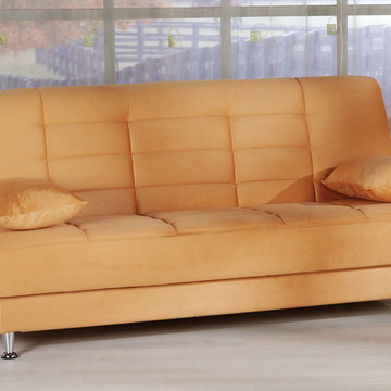 Vegas Convertible Sofa Sleeper | Rainbow Light Orange