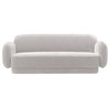 Kandor Stone Grey Textured Velvet Sofa
