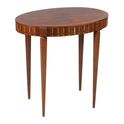 French Art Deco Oval Side Table - Side Tables And End Tables