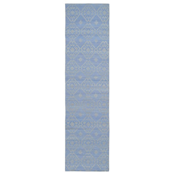 Pure Wool Reversible Kilim Flat Weave Hand Woven Oriental Rug, 2'7" x 8'0"