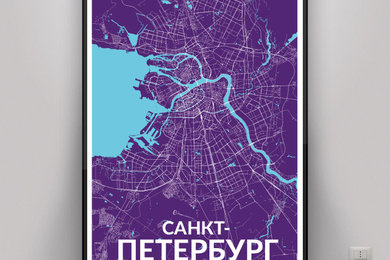 Карта-постер Санкт-Петербург