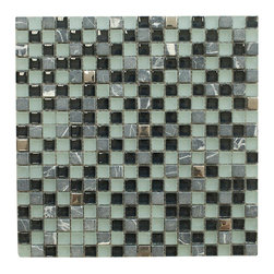 Cloudy Sky Square Glass Mosaic Tile - Home Accessories & Decor