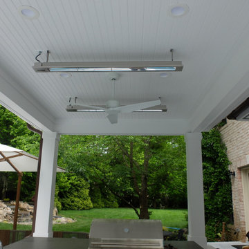 Custom Azek Ceiling with Radiant Heating for Extended Outdoor Use