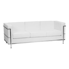 White Leather Sofa free shipping european and american design top grain leather solid wood frame simple white leather Flash Furniture Hercules Leather Sofa With Frame White 79 Sofas White Leather Sofa white leather chesterfield sofa by modway Flash Furniture Hercules Leather Sofa With Frame White 79 Sofas