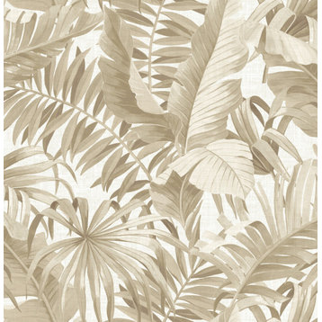 Alfresco Taupe Palm Leaf Wallpaper Bolt