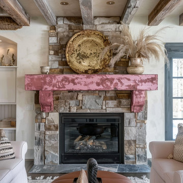 Colored Fireplace Mantels