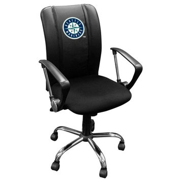 Seattle Mariners Task Chair With Arms Black Mesh Ergonomic