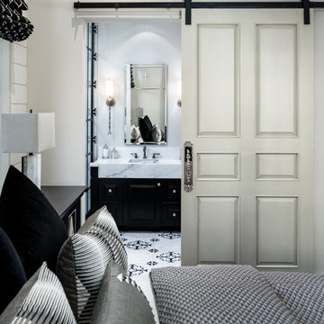Guest Bathroom with Sliding Door Entry