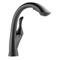 Delta Linden&trade; Single Handle Water-Efficient Pull-Out Kitchen Faucet - Kitchen Faucets