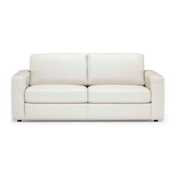 Natuzzi Editions Contemporary Leather 2 Cushion Sofa B764 - Sofas