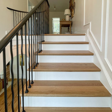 106_Modern Balustrade System Meets Traditional Winding Stairs, Aldie VA  20105