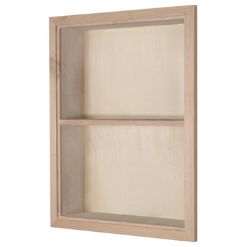 14"x18" Recessed Sloane Wall Niche by Fox Hollow Furnishings, Unfinished, Plain Backing