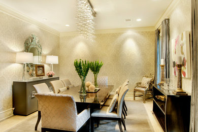 Dining room - contemporary dining room idea in Houston