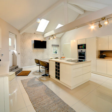 Gloss Ivory Kitchen Installed in Stalybridge, Tameside
