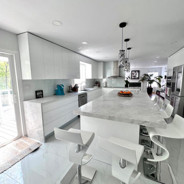Mahwah, NJ Custom Made Ultra Modern Kitchen Project