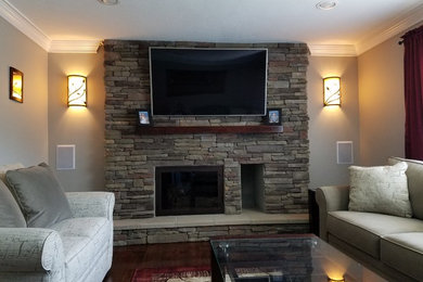 Living room photo in New York